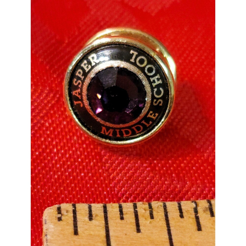 Jasper Middle Schoo Pin, Purple Stone